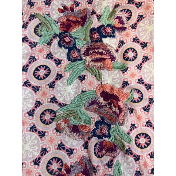 Sundance Long Sleeve Embroidered Patchwork Print Top, Women's Size L - Picture 5 of 8
